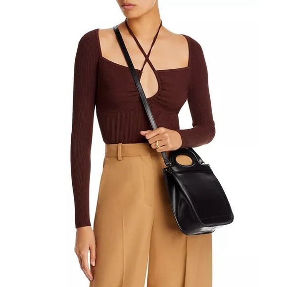 Madewell Handbags - Madewell Leather Top Handle Toggle Crossbody Bag In Black